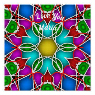 Mármol abstracto Poster Glossy colorido líquido