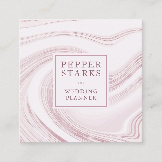 Mármol acuático abstracto elegante | Tarjeta de pr (Anverso)