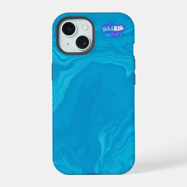 Mármol Azul Abstracto HP Lap Personalizado (Reverso )