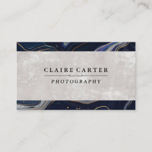 Mármol azul oscuro   Tarjeta de presentación de te