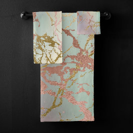 Mármol beige elegante | Mint Sage Green Rosa Gold