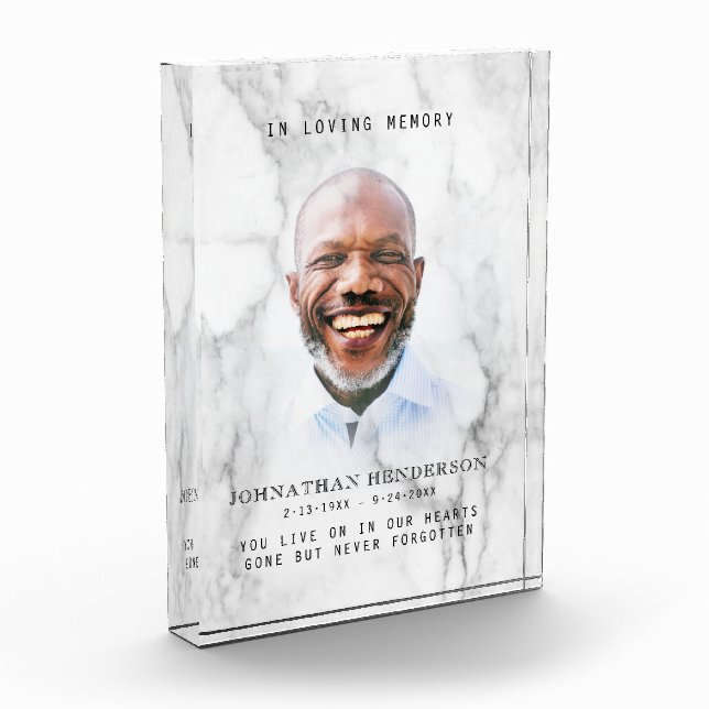 Mármol Blanco Moderno En Un Tributo Por La Foto De (Izquierda)