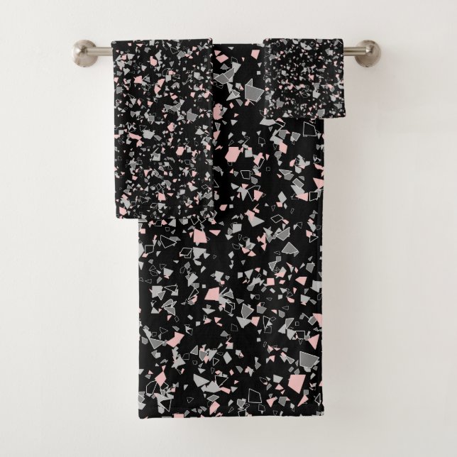 Mármol chips piedras formas piezas abstractas text (In situ)