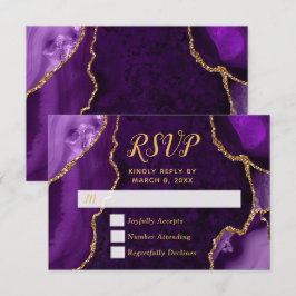 Mármol de Ágata Púrpura y Dorado RSVP