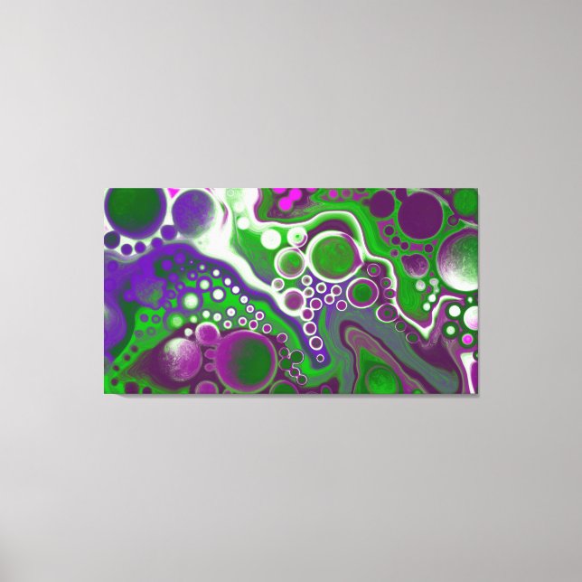 Mármol de arte fluido verde y morado Resumen moder (Anverso)