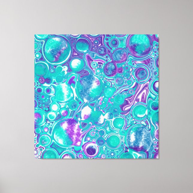 Mármol de arte violeta y fluido Verde azulado como (Anverso)