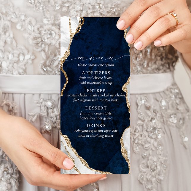 Mármol de la marina, menú Boda de la edad blanca y (Subido por el creador)