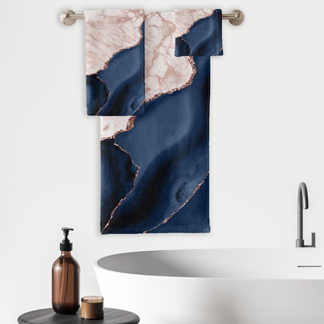 Mármol de oro rosa Ágata azul marino (Subido por el creador)
