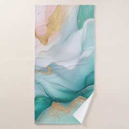 Mármol de oro y esmeralda que fluye