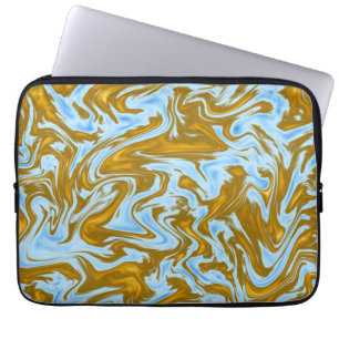 Mármol de Teal y Oro, Funda para Portátil