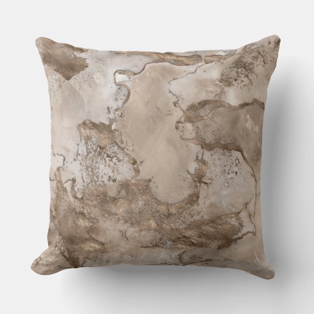 Mármol de tonos y almohada de tiro abstracto de or (Anverso)