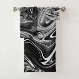 Mármol elegante 7 - Blanco y negro líquido