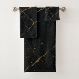 Mármol Medianoche Dorado Negro y Oro