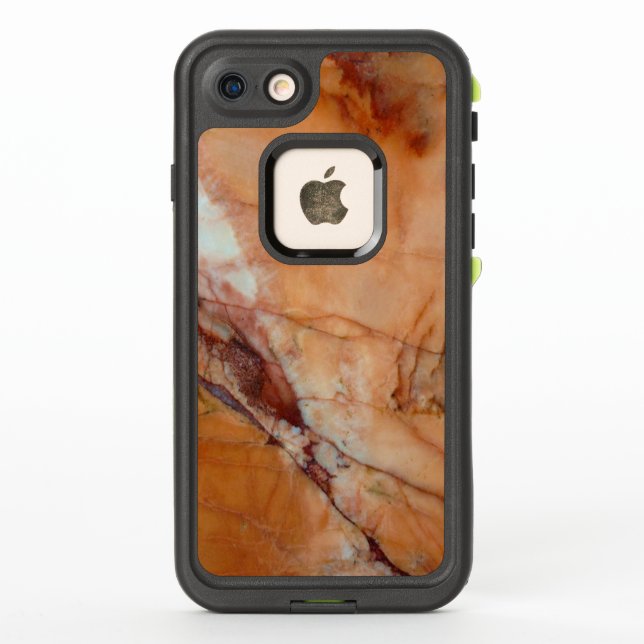 Mármol naranja rojo y blanco italiano (Reverso)