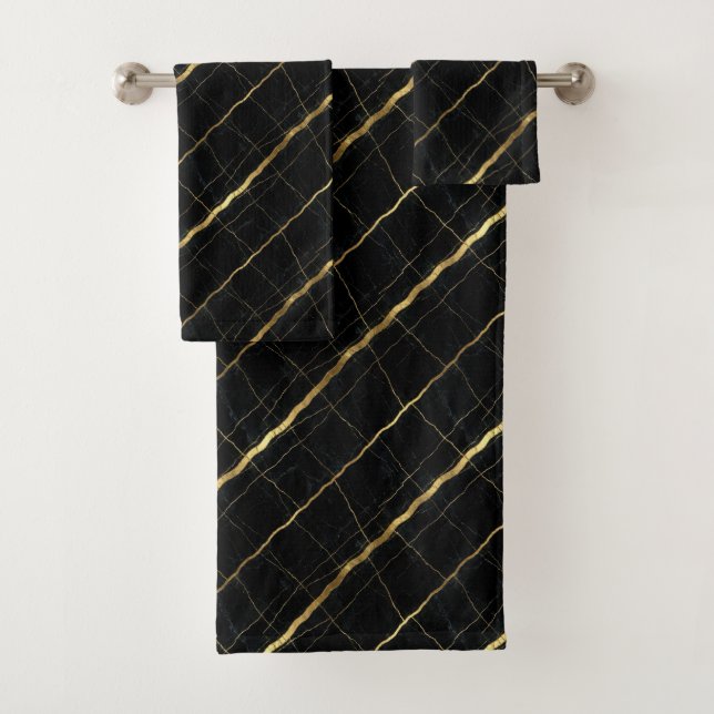 Mármol negro y dorado de lujo (In situ)
