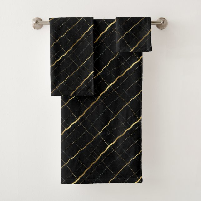Mármol negro y dorado de lujo (In situ)