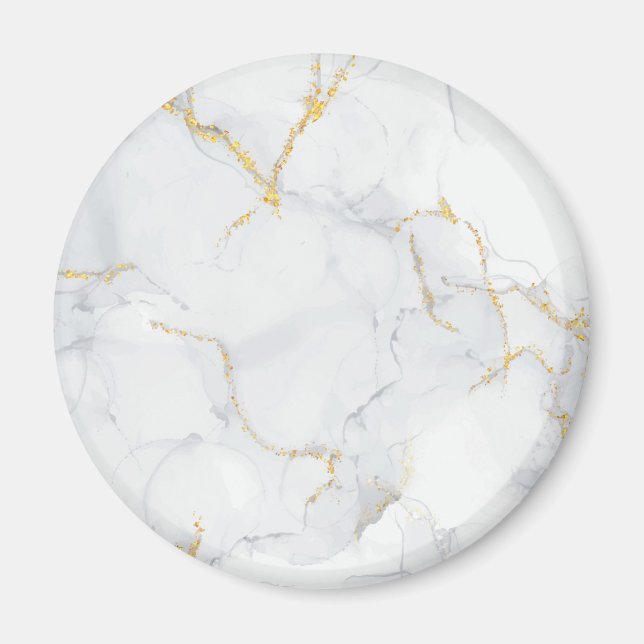 Mármol Pastel de piedra Textura imán de acuarela (Frente)