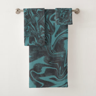 Mármol Remolino Azul Teal Eléctrico