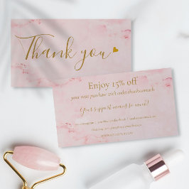 Mármol Rosa Gracias Por La Tarjeta De Descuento De