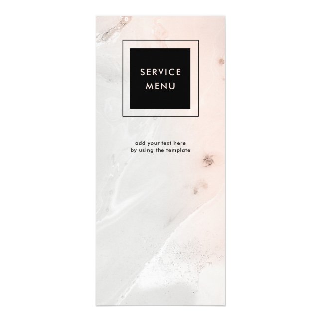 Mármol rosa y gris de Rubor con menú de servicio n (Frente)