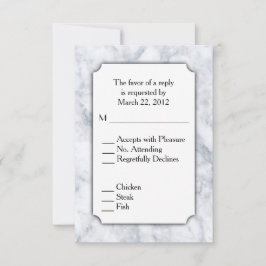 Mármol RSVP con opción de menú