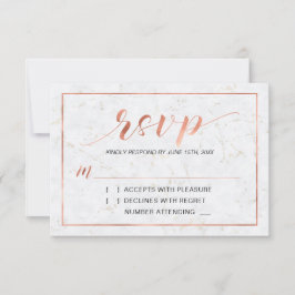 Mármol | Tarjeta de inserción RSVP de tipografía m