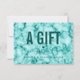 Mármol Turquesa Elegante Salón De Belleza Girly Tr