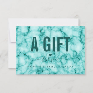 Mármol Turquesa Elegante Salón De Belleza Girly Tr