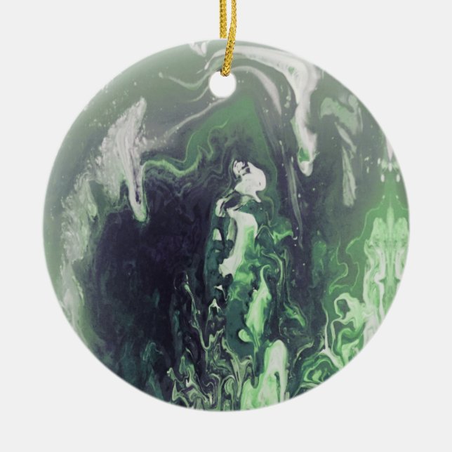 Mármol verde de Geode del ornamento del árbol del (Frente)