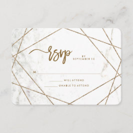 Mármol y Boda Geométrica de Cobre RSVP