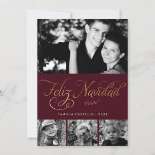 Maroon and Gold Feliz Navidad Photo