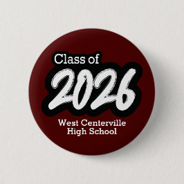 Maroon Bold Brush Clase de botón 2026