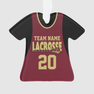 Maroon de Jersey de Lacrosse Sports con ornamento