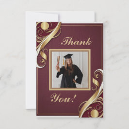 Maroon Gold White Graduation Gracias Nota 2025