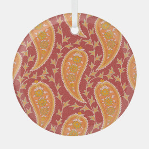 Maroon Paisley: Ornamento del pepino turco.