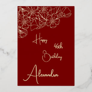 Maroon personal y tarjeta de cumpleaños con nombre