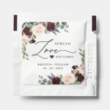 Maroon Red Rubor Floral Boda difundir amor