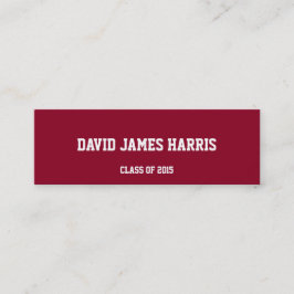 Maroon rojo colegiado graduación insertar tarjeta