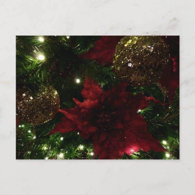 Maroon y el árbol de Navidad dorado I foto de vaca (Anverso)