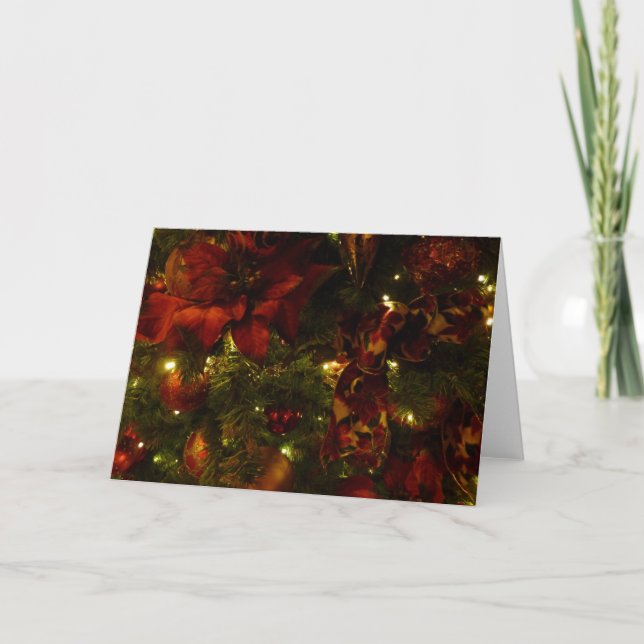 Maroon y Oro Árbol de Navidad II (Anverso)