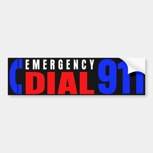 Marque al pegatina 4 de 911 policía (Frente)
