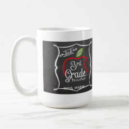 Marque la 3ro taza de café con tiza personalizada