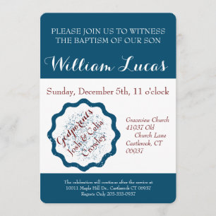 Marque la invitación del bautismo
