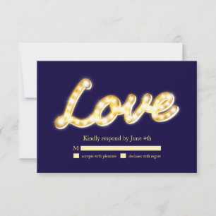Marquee Lights RSVP - azul