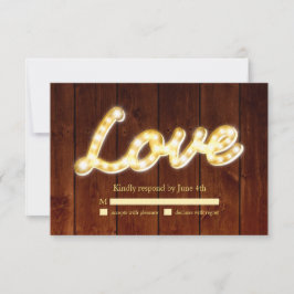 Marquee Lights RSVP - placa de granero