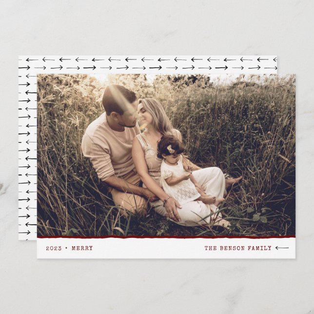 Marquero mínimo moderno FERRY Tarjeta de vacacione (Anverso / Reverso)