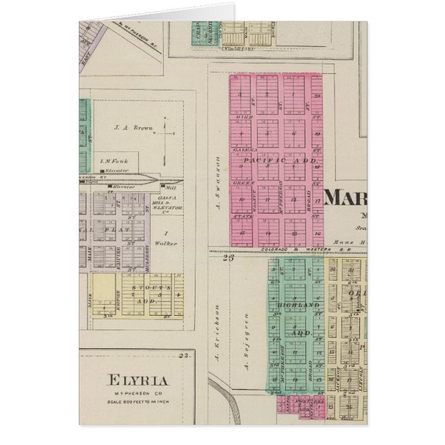 Marqueta, Conway, Galva, Elyria, Ames, Kansas (Frente)