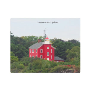 Marquette Harbor Faro arte mural metalizado