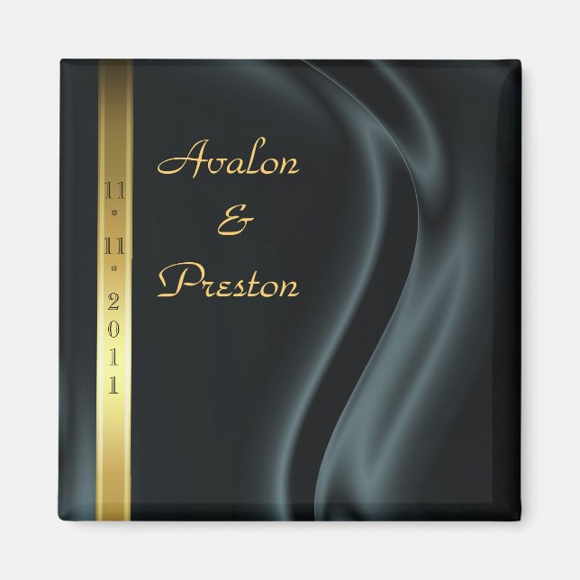 Marquis Black Silk Gold Salvar El Imán De La Fecha (Frente)