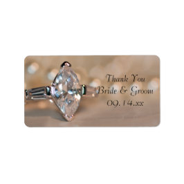 Marquise Diamond Ring Boda Gracias Etiqueta De Fav